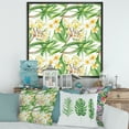 thumbnail image 2 of Designart 'Yellow Flowers and Tropical Foliage VI' Modern Framed Canvas Wall Art Print, 2 of 5