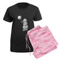 thumbnail image 5 of CafePress - Volleyball Snowman Women's Dark Pajamas - Women's Short Sleeve Print T-Shirt and Pants Dark Cotton Pajama Set, 5 of 7