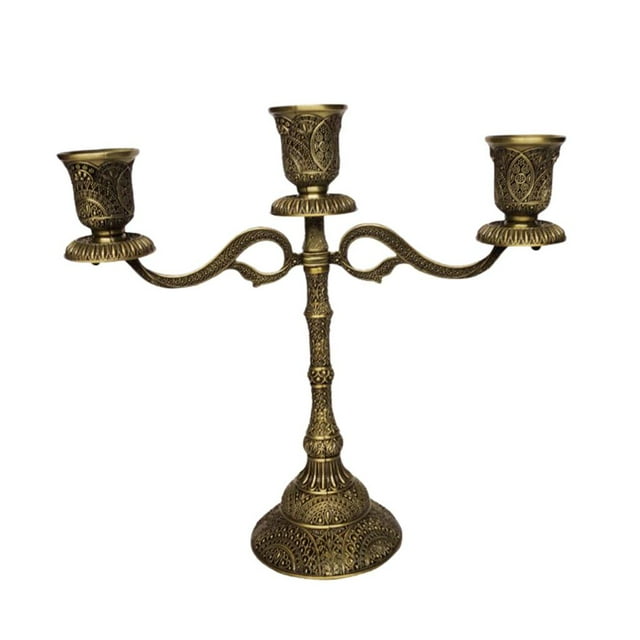 Candelabro Zulema Decoración de candebros banquete de boda 3 bronce