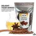 thumbnail image 4 of Fusion Select Dried Star Anise - Whole Badian Spice for Oriental & Indian Dishes & Recipes - Natural Herbs & Seasoning for Baking & Cooking - Packed in a Clear Resealable Pouch - 22 Servings, 4 oz., 4 of 7