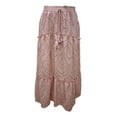 thumbnail image 5 of Taylonsss Women Boho Casual Skirts Summer 2025 Lace Embroidery Eyelet Elastic Waist Flowy Tiered Beach Fall Maxi Skirt, 5 of 7