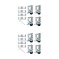 thumbnail image 1 of Moyic Pies niveladores de muebles hechos en Metal de acero al carbono, 4 Uds., con parte inferior de goma, resistentes a impactos S 2Conjunto, 1 of 1