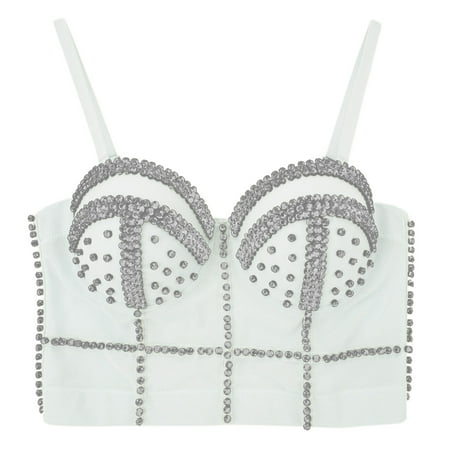 

Womens Shapewear Deep V Bow With Diamond Encrusted Shape And Shape Hot Girl Nightclub Top Shapewear for Women