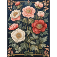 thumbnail image 1 of Qisvanset Framed Canvas Wall Art 12x16 Inch Isaiah William Morris Floral Bible Verse Art, 1 of 5