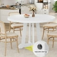thumbnail image 3 of Dining Table for 4 to 6 People, 47 in Round Dining Table, Wooden Kitchen Table with Sturty Legs, Dining Room Table for Dining Room, Kitchen, 3 of 7