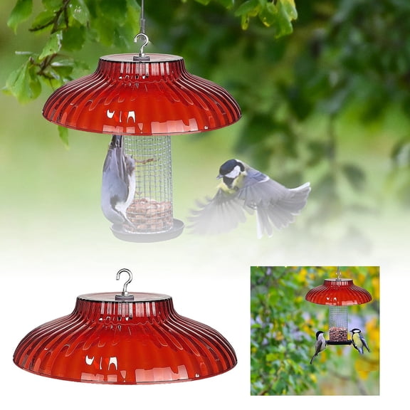 Outdoor Bird Feeder Rain Cover Dome Food From Water Ideal For Sloped Gardens And Yards