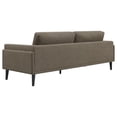 thumbnail image 4 of Benjara Fiza 87 Inch Sofa, Taupe Polyester, Track Arms, Pocket Coils, Double Frame, 4 of 5