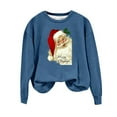 thumbnail image 2 of EGNMCR Chandail en Molleton de Noël pour Femmes Col Rond Manches Longues Mode Imprimé Sans Capuche, 2 of 4