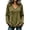Green, variant on Women's Waffle Knit V-Neck Fringe Trim Tops Long Sleeve Boho Vintage Shirts Loose Fit Raw Edge Hem Lightweight Sweater Dressy Casual Fall Vacation