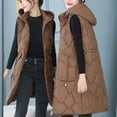 thumbnail image 5 of JURANMO Women's Ultra Light Long Down Vest,2024 Winter Women Warm Sleeveless Vests Long Jacket with Pockets Down Parkas Jackets Classic Solid Color Trendy Full Zipper Up Coats Lightweight, 5 of 6