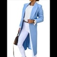 thumbnail image 1 of Abrigos Largos de Lana para Mujer, Gabardina, Blazer Cruzado, Abrigo, Otoño e Invierno Azul L, 1 of 8