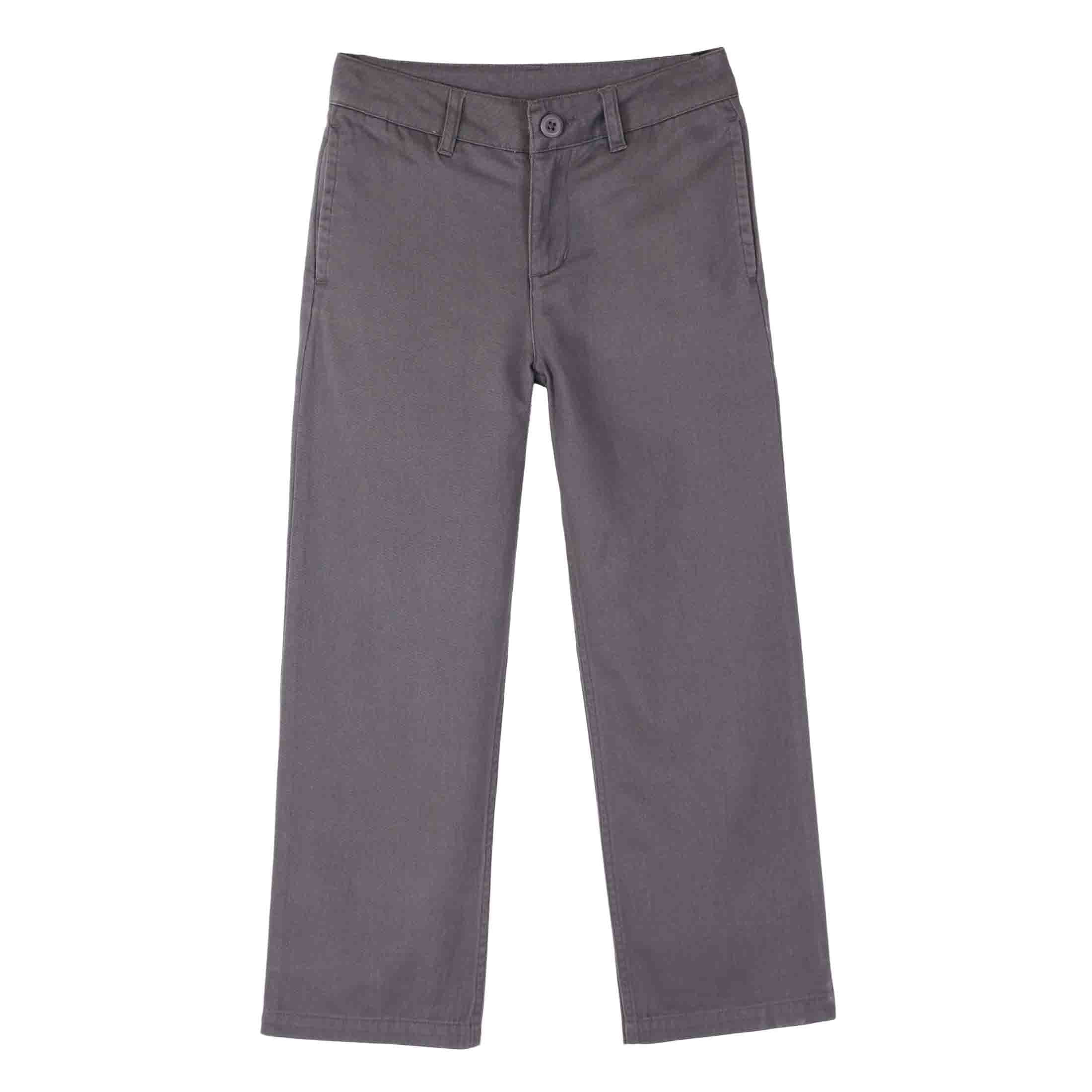 Bienzoe Boy/'s School Uniforms Flat Front Twill Adjust Waist Trouser