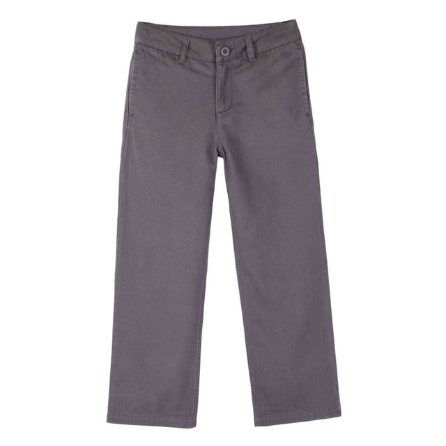 Bienzoe Pantalon d'Uniforme Scolaire pour Garçon à Taille Ajustable Gris 10