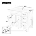 thumbnail image 5 of GDF Studio 36" Bathroom Vanity with Sink Combo, Freestanding Cabinet with Drawers, Solid Wood Frame, Gray, 5 of 8