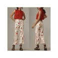 thumbnail image 2 of Michellecmm  Women Wide Leg Denim Pants Casual Loose Fruit Print Crop Capri Jeans, 2 of 7