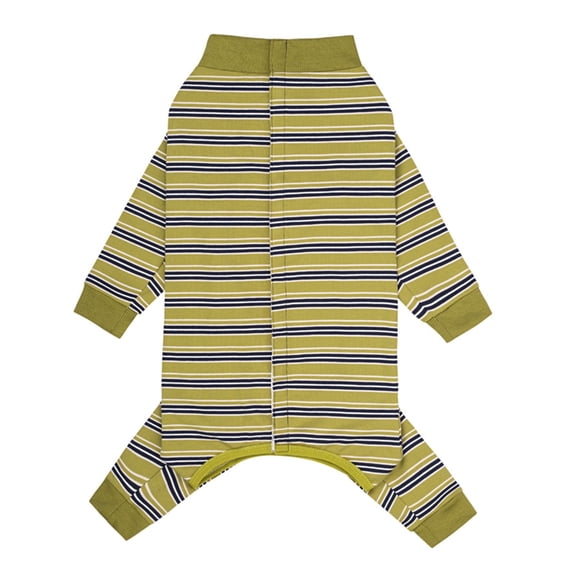 Cats Clothes Striped Undershirt Long Sleeves High Collar Autumns Jumpsuits Clothes for Enhancing Mobility