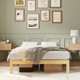 thumbnail image 6 of Novilla 12" Bed Frame Wood Bed Frame Full with Headboard,Off-White Wood Bed Frame Foundation with Wood Slat Support, No Box Spring Needed, Easy Assembly, 6 of 9