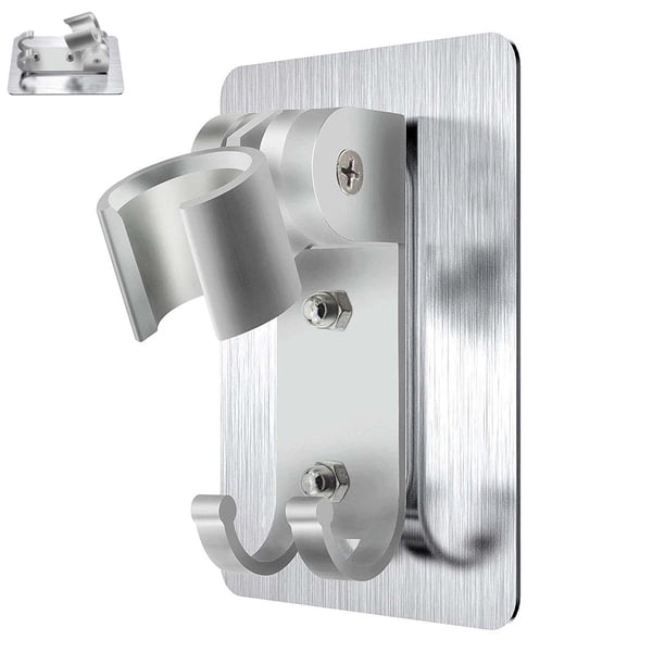 Soporte de ducha ajustable para casa, hotel, RV, soporte de cabezal de ducha resistente a prueba de óxido con adhesivo fuerte de Alemania, soporta hasta 15 libras para el área del lavabo del baño de
