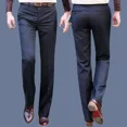 thumbnail image 3 of Pantalones de traje ajustados para hombre, de poliéster trenzado, color blanco, para verano, antiarrugas, ropa de diseño, ropa de trabajo, 2024, 3 of 5
