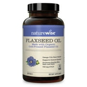 NatureWise Flaxseed Oil 1200mg Softgels, Omega 3 6 9, Highest Potency, 120 Ct