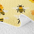 thumbnail image 5 of Erosebridal Lovely Bee Twin Quilt Set,Kawaii Floral Twin Coverlet Set,Yellow Black,2-Piece,1 Bedspread and 1 Pillowcase, 5 of 7