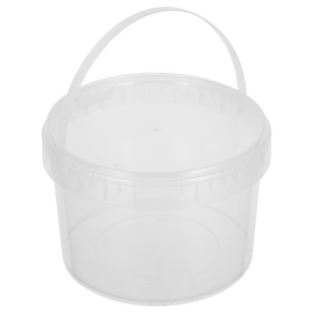 GOOHOCHY Cubo de agua para alimentos con tapa y asa, contenedor de agua reutilizable, cubo de agua portátil