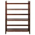 thumbnail image 6 of 3-Shelf Folding Stackable Bookcase 27.5" Wide-Walnut, 6 of 24
