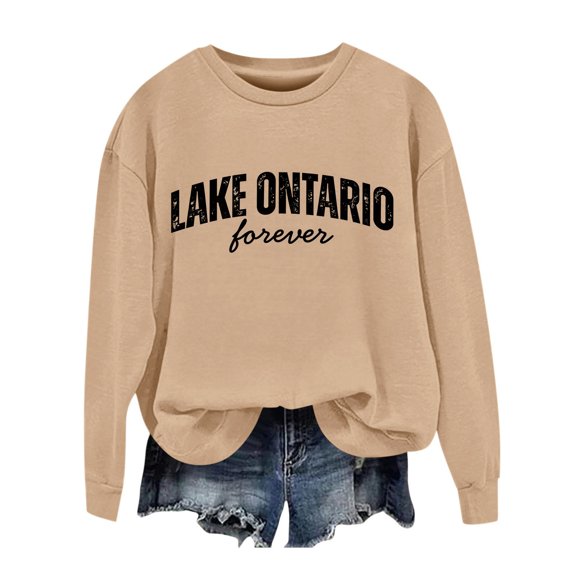 Lake Ontario Sweatshirt Graphic Sweatshirts Oversized Sweatshirt Fall Sweatshirts Comfy Clothes Women Pullover Sweatshirt Lightweight Sweatshirts Work Shirts Sports Sweatshirt
