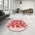 thumbnail image 4 of Ahgly Company Machine Washable Indoor Rectangle Transitional Pink Area Rugs, 5' x 7', 4 of 7