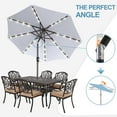 thumbnail image 2 of ABCCANOPY 10.5ft Patio Solar Umbrella LED Outdoor Umbrella with Tilt and Crank, Light Gray, 2 of 10