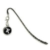 Rock Climbing Repelling Belay Metal Bookmark with Charm