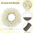 thumbnail image 3 of 26 Inch Realistic Fall Wreaths for Front Door Outside Autumn Wreath Outdoor Indoors Fall Decorations for Home Thanksgiving Halloween Holiday Decorations Clearance for Wall Porch Door (Fall White), 3 of 8