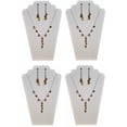 thumbnail image 1 of Value Series Necklace Display Stand Easel 4, White Leatherette 2Notch, 1 of 3