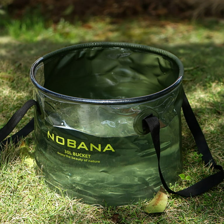 Collapsible Bucket,8 Gallon Bucket Portable Collapsible Wash Basin Folding Bucket Water Container Fishing Bucket for Camping, Green
