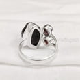 thumbnail image 5 of Natural Garnet Ring, Rough Garnet Adjustable Ring, January Birthstone, Three Stone, 925 Sterling Silver, Womens Ring, Christmas, Thanksgiving, Handmade, Statement Jewelry, Rough Gemstone Jewelry, 5 of 5