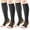 D-black Copper, variant on SUCS Open Toe Compression Socks Women & Men-2 Pairs 15-20 mmHg Knee High Stockings for Circulation Support