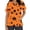 Multicolor 2, variant on Ynynloco Women's Halloween Pumpkin Print Scrub Top Short Sleeve V‑Neck Work Shirt with Pocket Fall Casual Top