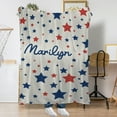 thumbnail image 6 of 4th Of July PALIFEUR Flannel Blankets, 27.55 x 39.37 Inch Patriotic Throw Blanket, Independence Day Throw Blanket for Couch Bed Office, Star Decorate Soft Lightweight Blanket, 6 of 7