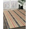 thumbnail image 3 of Ahgly Company Machine Washable Indoor Rectangle Abstract Brown Sugar Brown Area Rugs, 5' x 7', 3 of 7