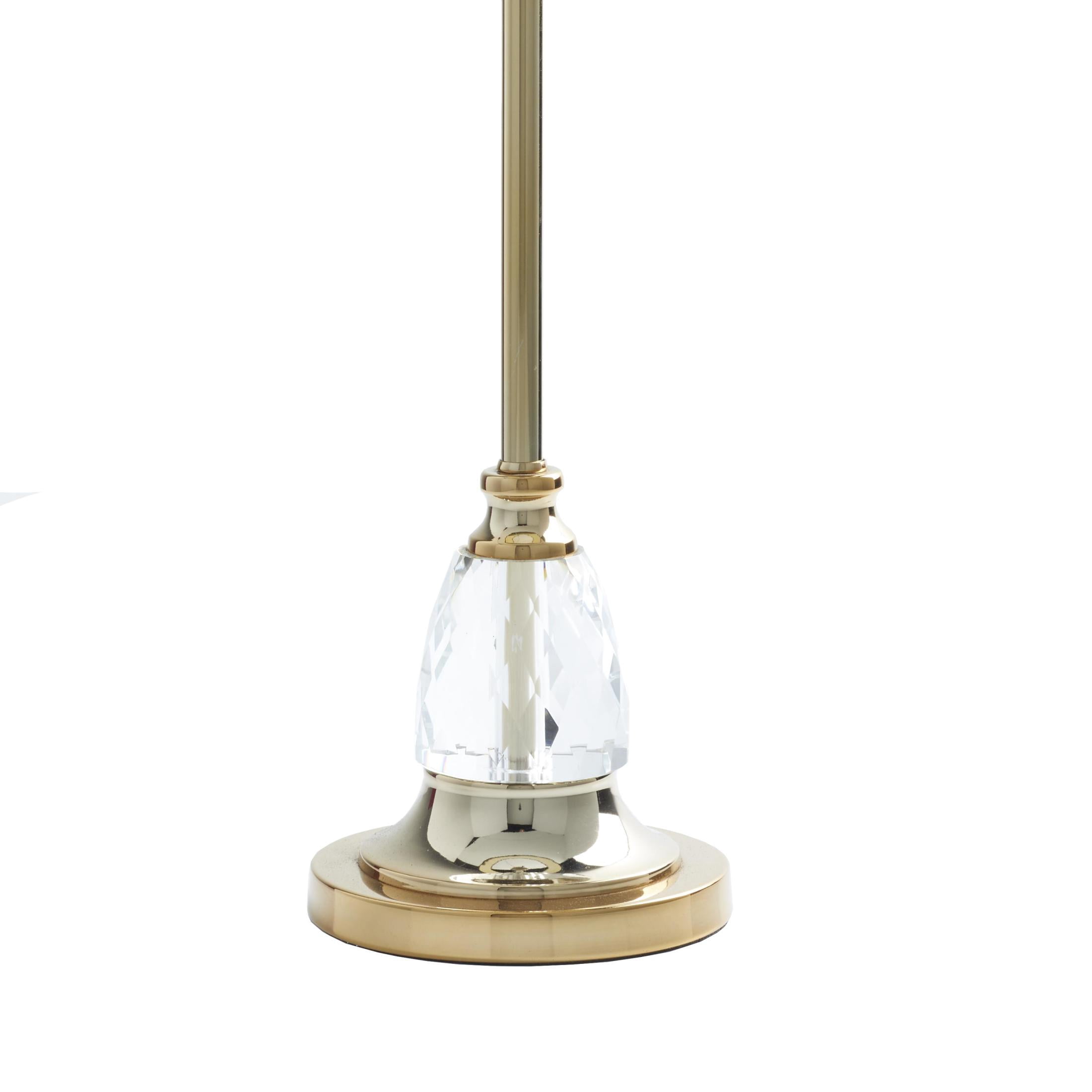 DecMode 31" Gold Buffet Lamp with Black Fabric Shade