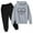 Gray, variant on Piuwrlz Kid Sweatsuits 2pcs Sets Girls Boys Hoodieds and Sweatpants Jogger Set Printed Hood Activewear Set Black Size 9 Years