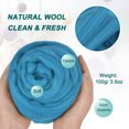 thumbnail image 2 of Needle Felting Wool, 3.5Oz Nature Fibre Wool Yarn Roving for Wet Felting, Handcrafts (Sky Blue), 2 of 6