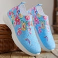 thumbnail image 4 of Mepaouo Casual Shoes Women Rhinestone Floral Print High Top Sneakers Lightweight Comfy Walking Shoes, 4 of 7