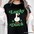 thumbnail image 2 of Lucky Duck St Patrick&rsquo;s Day Shamrock T-Shirt, Cute Clover Tee, 2 of 6