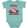 thumbnail image 3 of Inktastic Hogs and Kisses with Cute Pig Family Boys or Girls Baby Bodysuit, 3 of 5