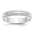 thumbnail image 1 of 10K White Gold 4mm Light Weight Milgrain Half Round Band Size 7, 1 of 3