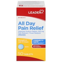 Leader All Day Pain Relief Naproxen Tablets, 50ct