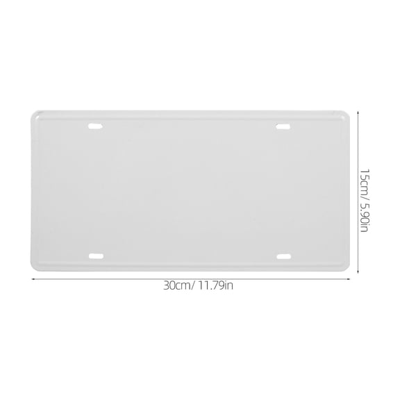 WRITWAA White Metal Tin Blank Sign for Custom Engraving, and Versatile Decorative Plate