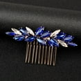 thumbnail image 2 of Sparkly Wedding Hair Combs,6 Pcs Crystal Flwoer Hair Clips Bride Bridesmaid Hair Sides Comb Rhinestone Barrettes, Crystal Flower Hair Pins Hair Accessories for Women Girls (Blue), 2 of 4