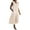 Beige, variant on Aofany Women's V Neck Tank Dress Fashion Flowy Solid Sleeveless Button Midi Dresses Beach Dress with Pockets